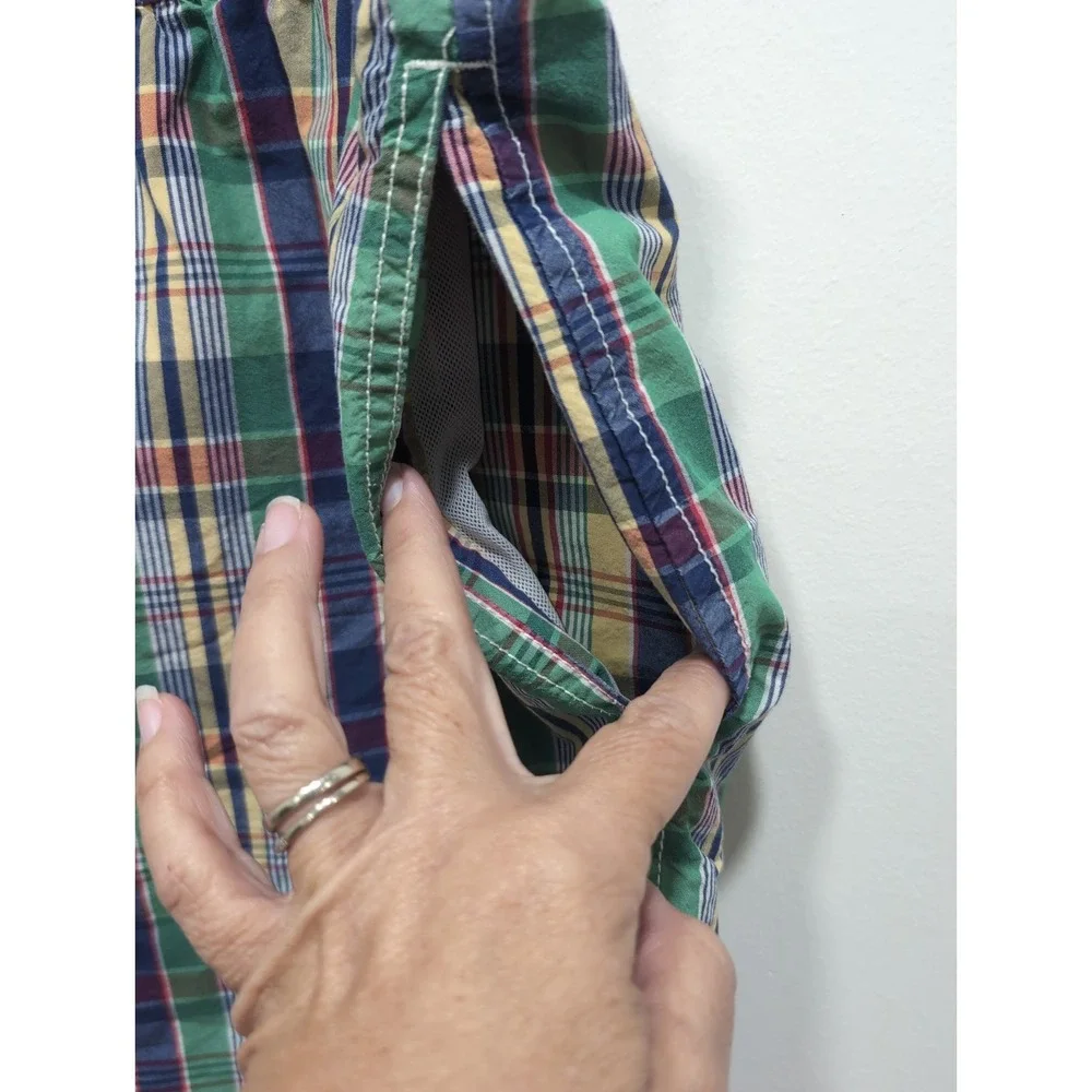 Polo‎ Ralph Lauren Men Plaid Swim Trunks in a Multi-Color Check Pattern 3XB BIG